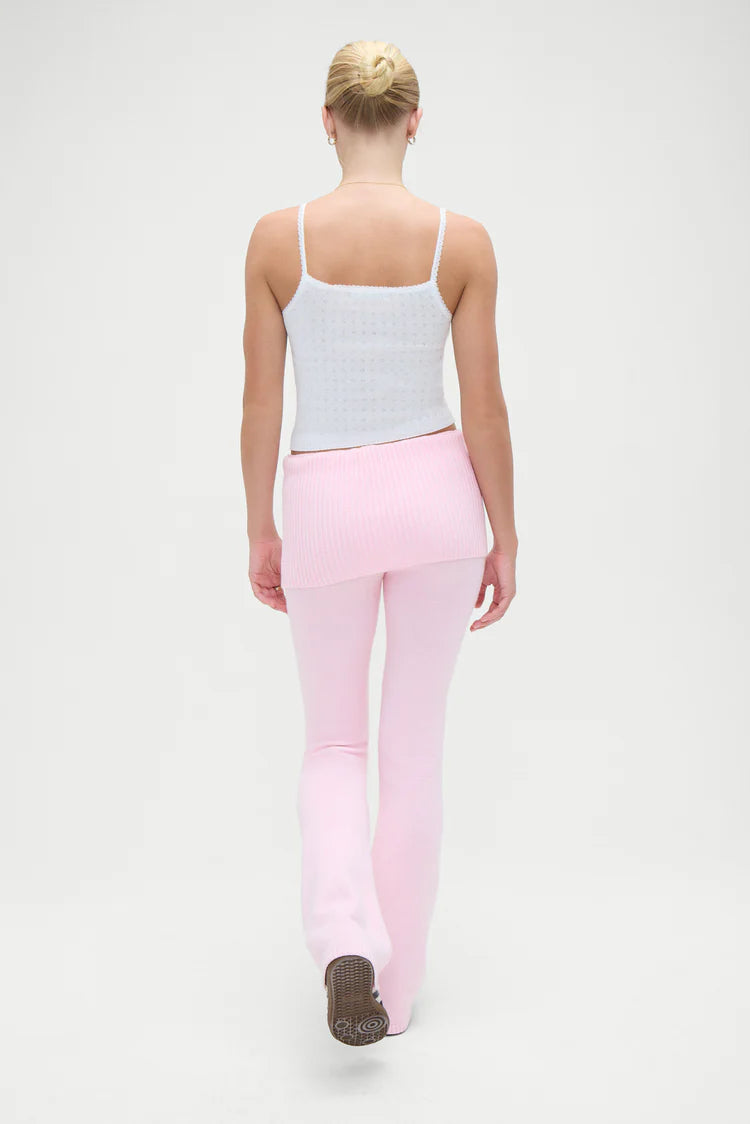 SALE Frankies Bikinis Aimee Cloud Knit Pant - Cozy Pink
