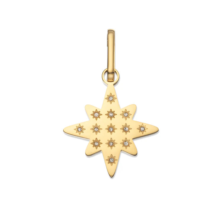 Bijoux De Mimi Aleena Gold Crystal Chunky Star Pendant Charm