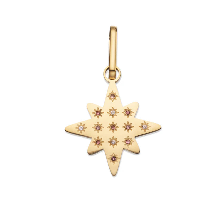 Bijoux De Mimi Aleena Gold Pink Chunky Star Pendant Charm