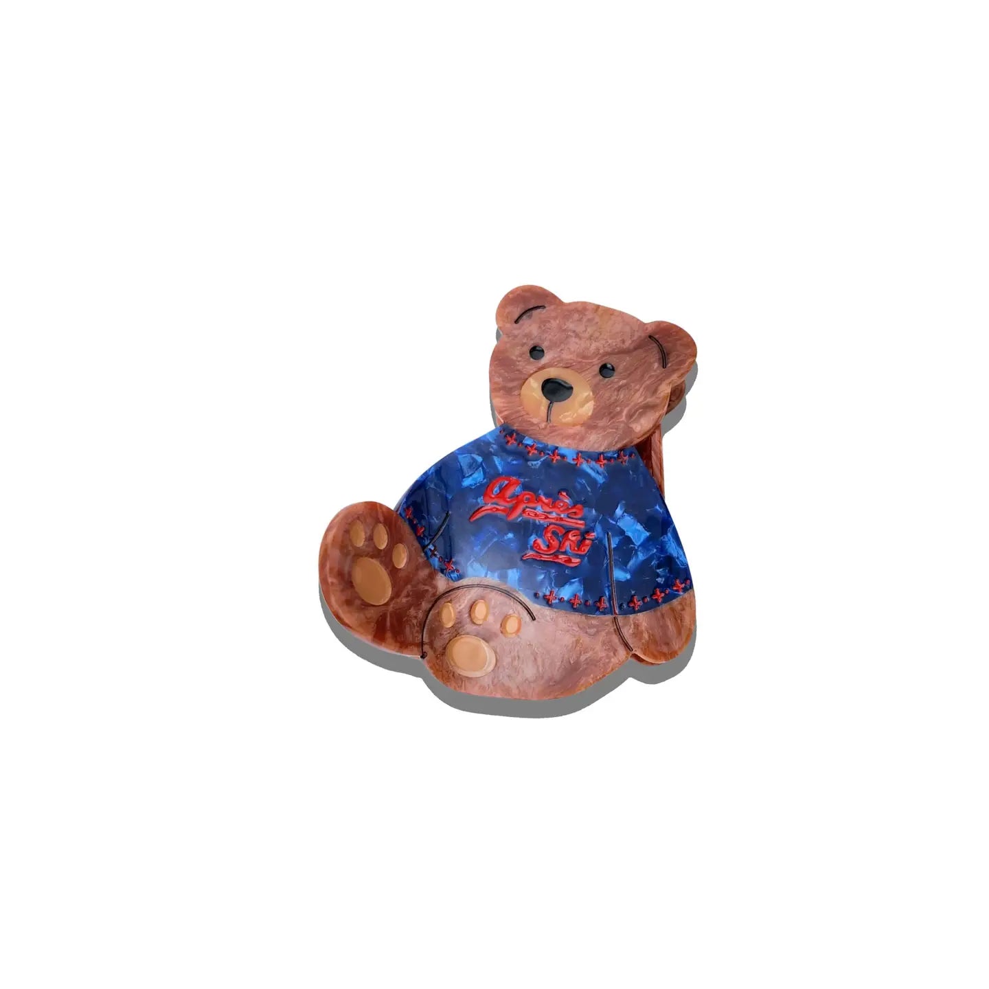 Solar Eclipse Apres-Ski Teddybear Claw Clip