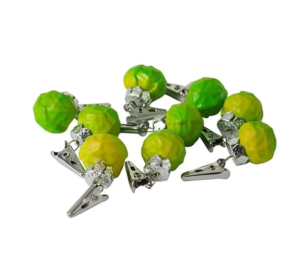 Christmas Sprout Beard Clips