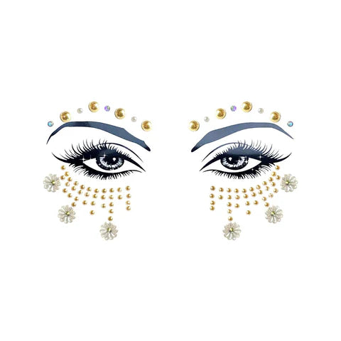 Neva Nude Carnival Daisy Gold Crystal Face Jewels