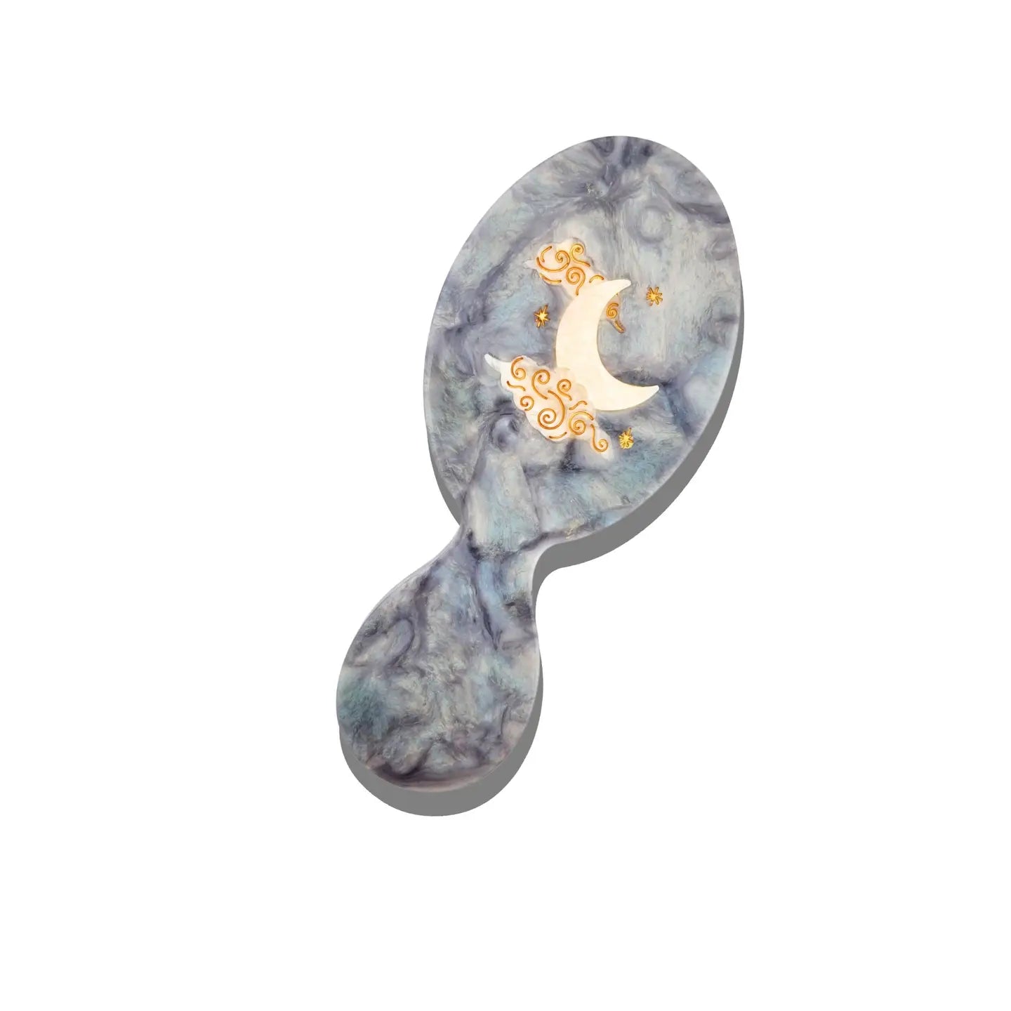 Solar Eclipse Handpainted Celestial Moon Handbag Hero Mini Hairbrush
