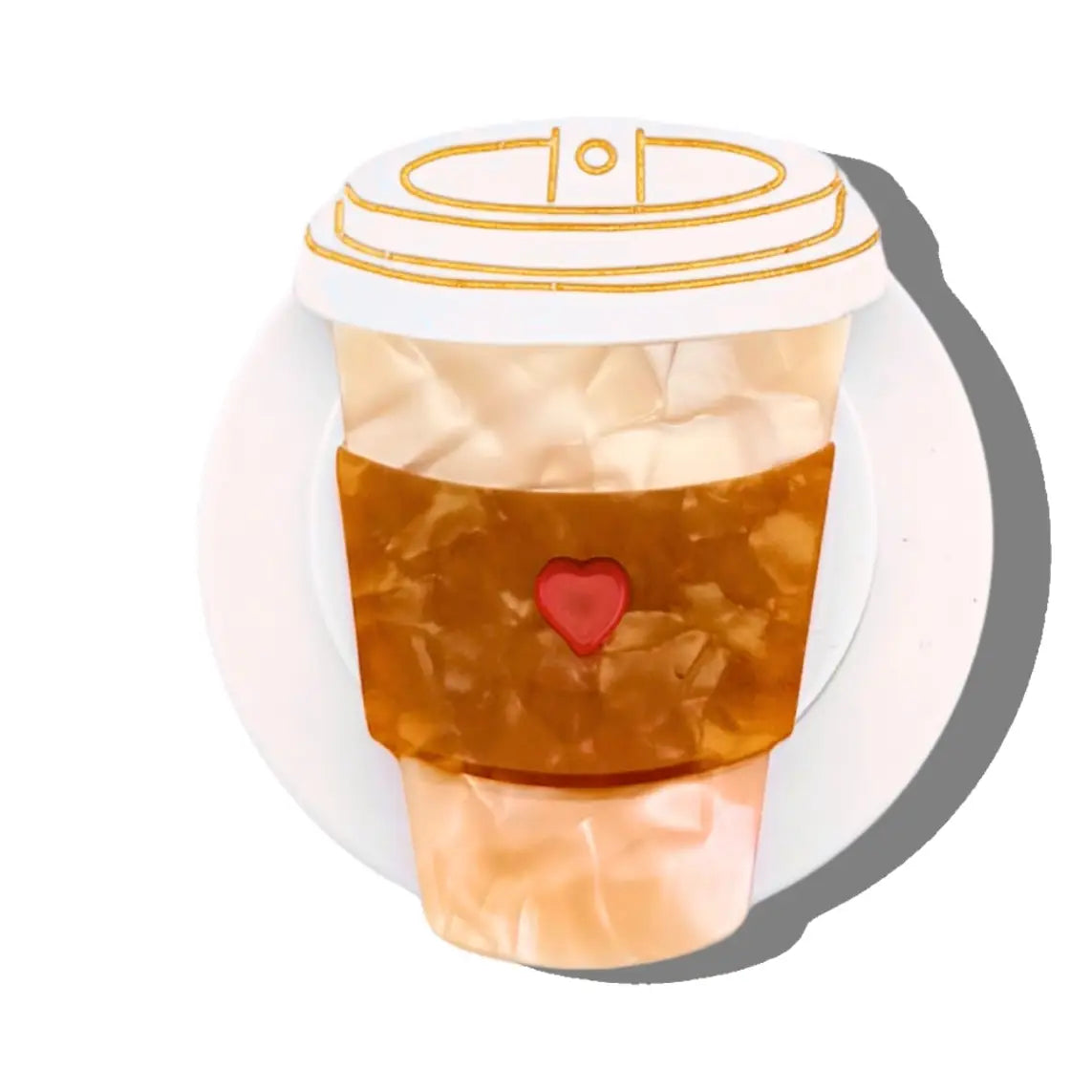 Solar Eclipse Hand-painted Coffee Cup Grip Charm