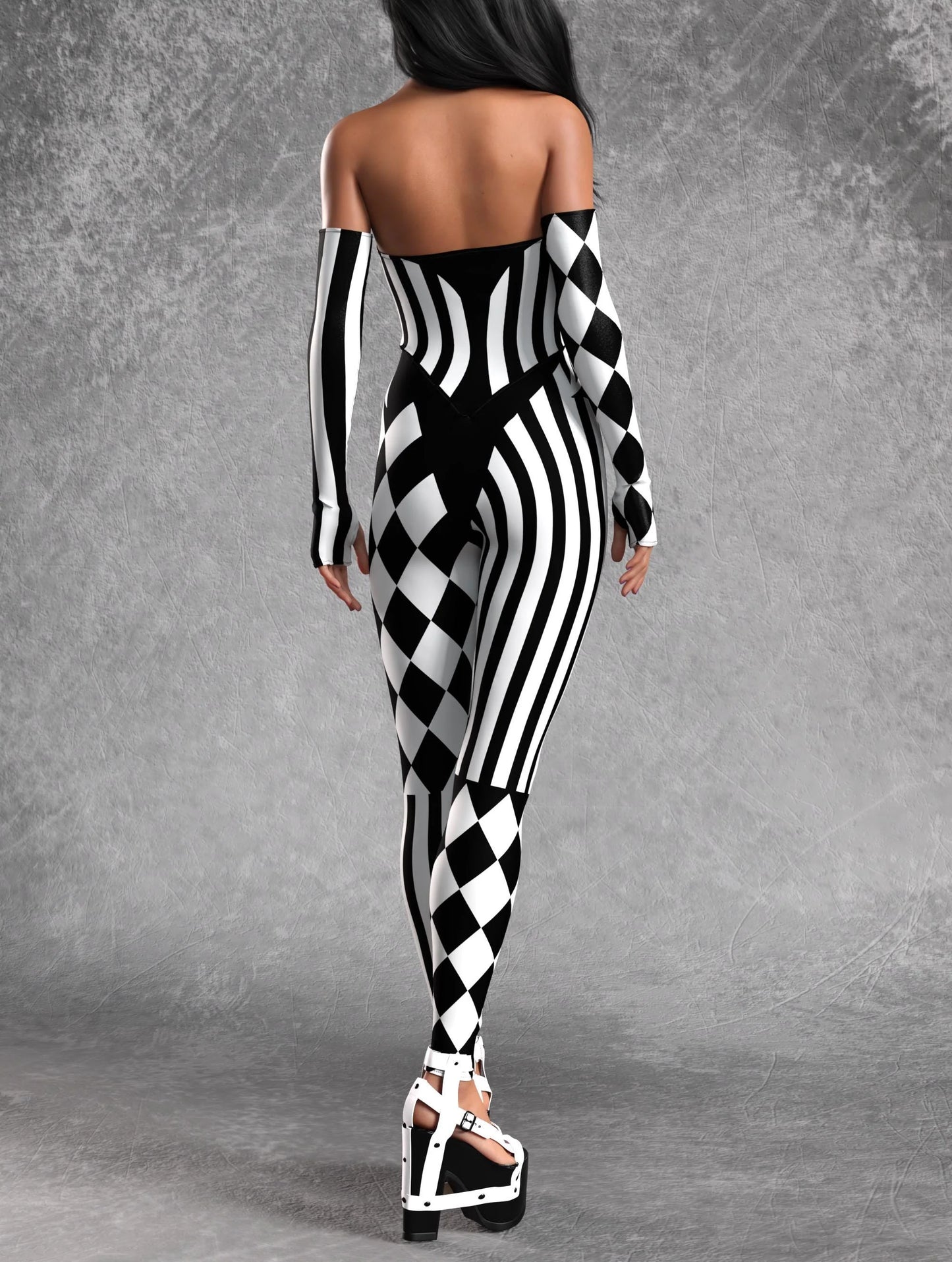 COMING SOON Dark Clown Strapless Romper