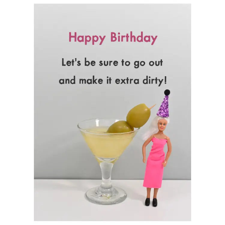 Dirty Martini Happy Birthday Greetings Card