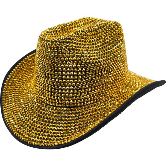 Fancy Rhinestone Cowboy Hat - Gold