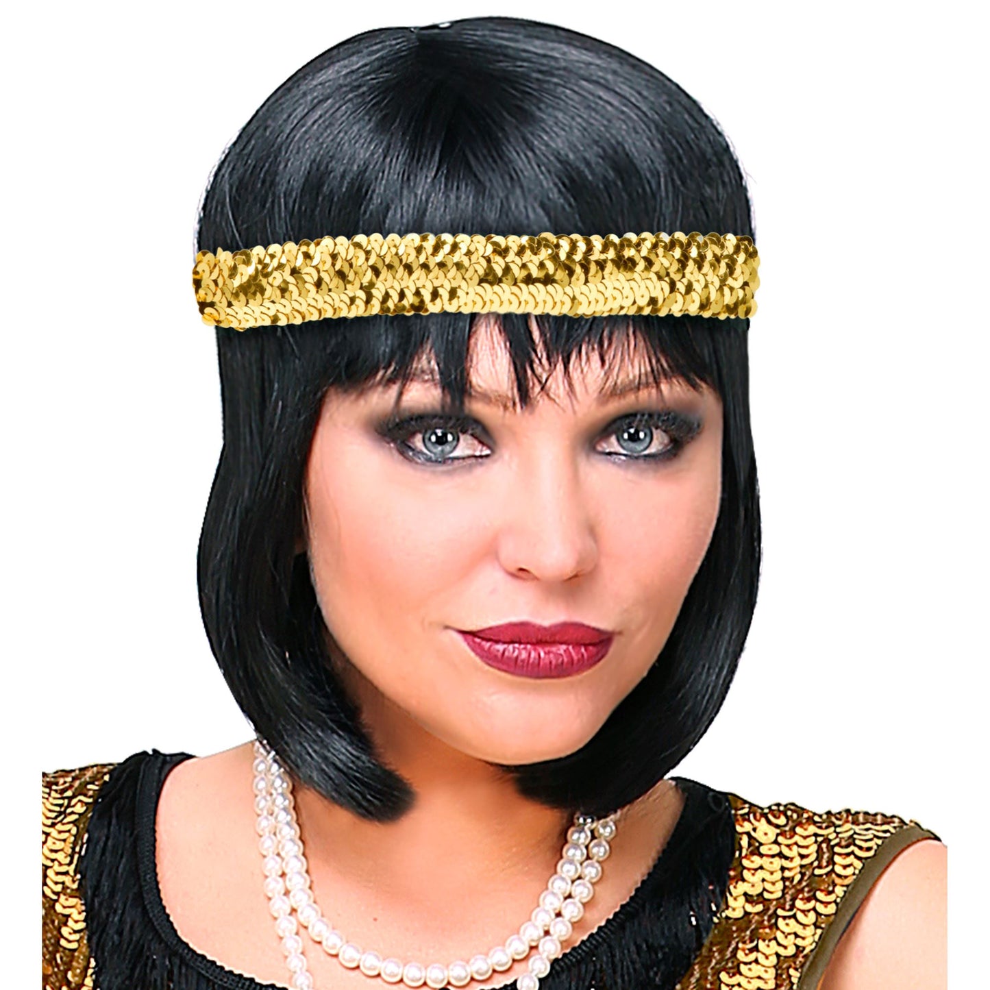 Gold Sequin Flapper Headband