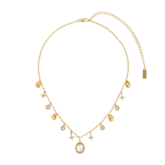 Bijoux De Mimi Florence Star Stacking Necklace - Gold & Crystal