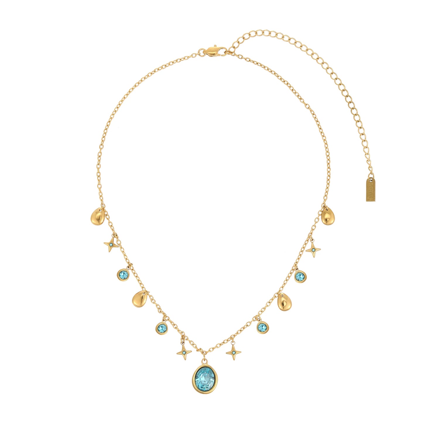 Bijoux De Mimi Florence Star Stacking Necklace - Gold & Turquoise