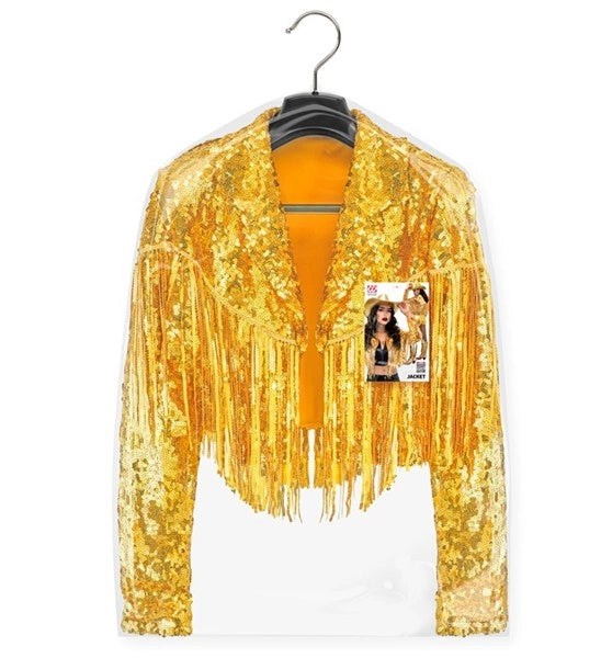 Gold Fringe Sequin Jacket