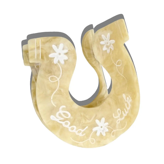 Solar Eclipse Good Luck Horseshoe Claw Clip