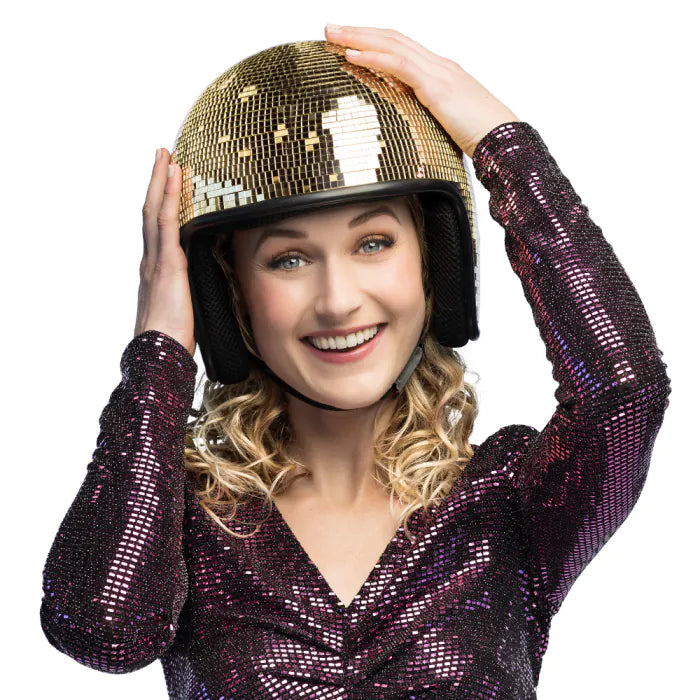 Gold Disco Helmet