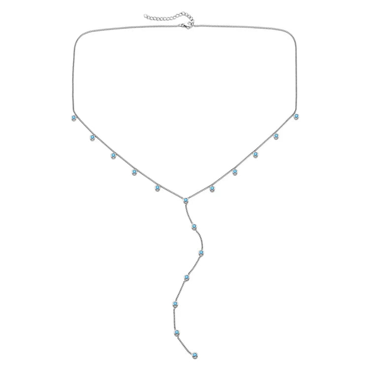 Bijoux De Mimi India Droplet Necklace Turquoise & Silver