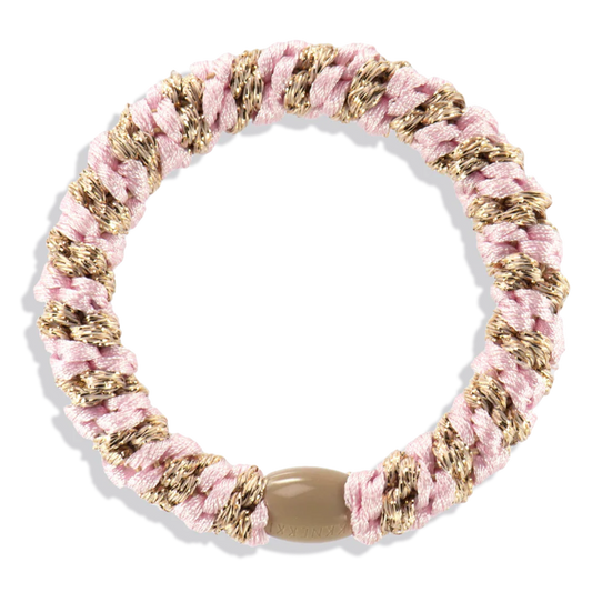 Kknekki Light Pink Beige Glitter Stripe