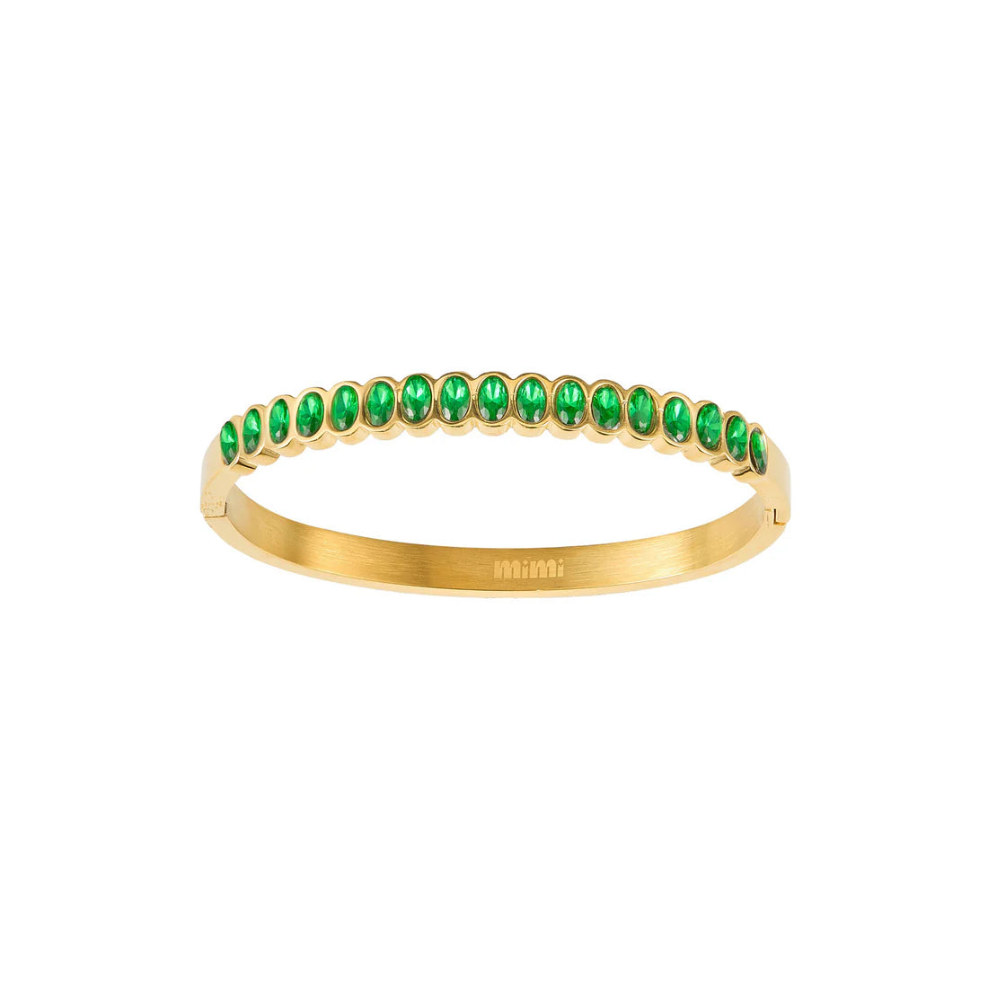 Bijoux De Mimi Martha Bangle - Gold & Green