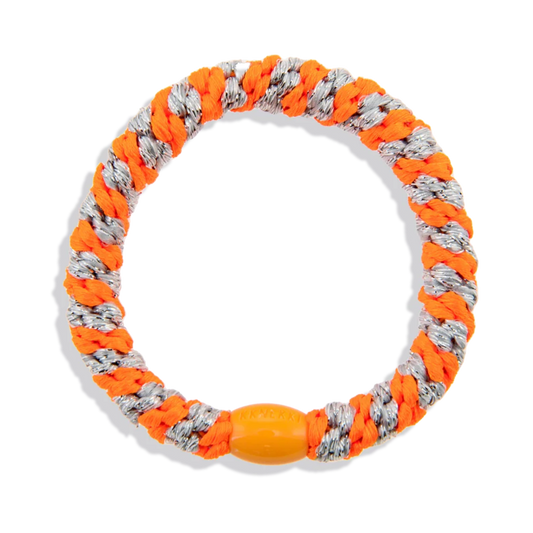 Kknekki Neon Orange Silver Glitter Stripe