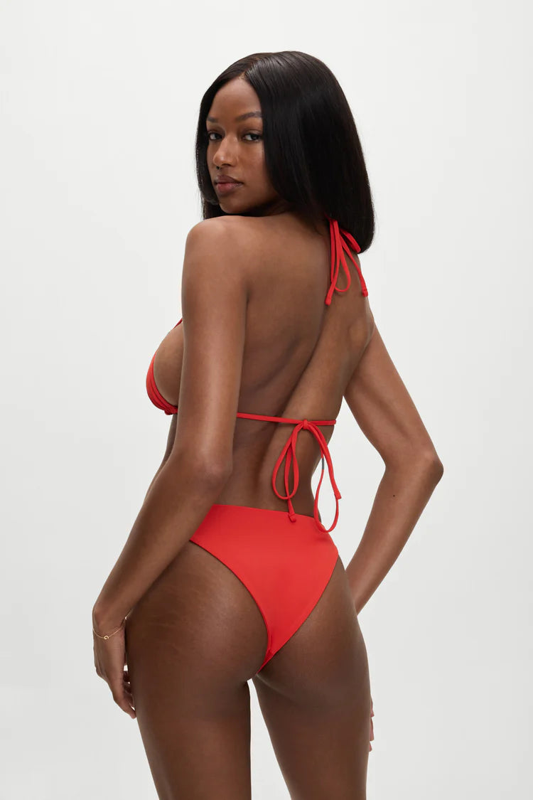 Frankies Bikinis Market Rose Nick Bikini Top and Dove Bottom