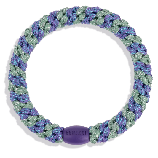 Kknekki Purple Green Glitter Stripe