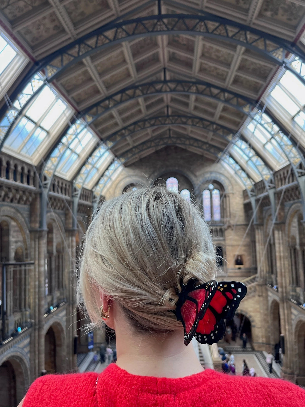 Solar Eclipse Red Butterfly Claw Clip