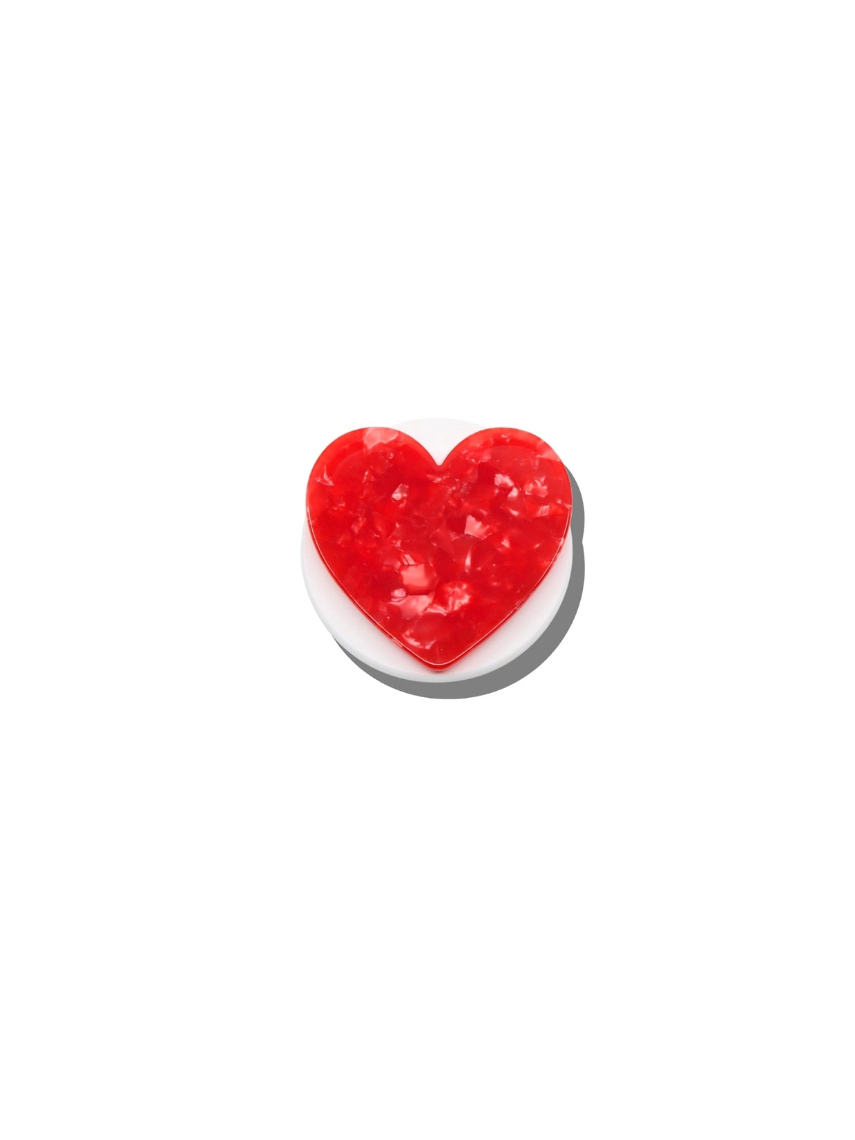 Solar Eclipse Hand-painted Red Heart Grip Charm