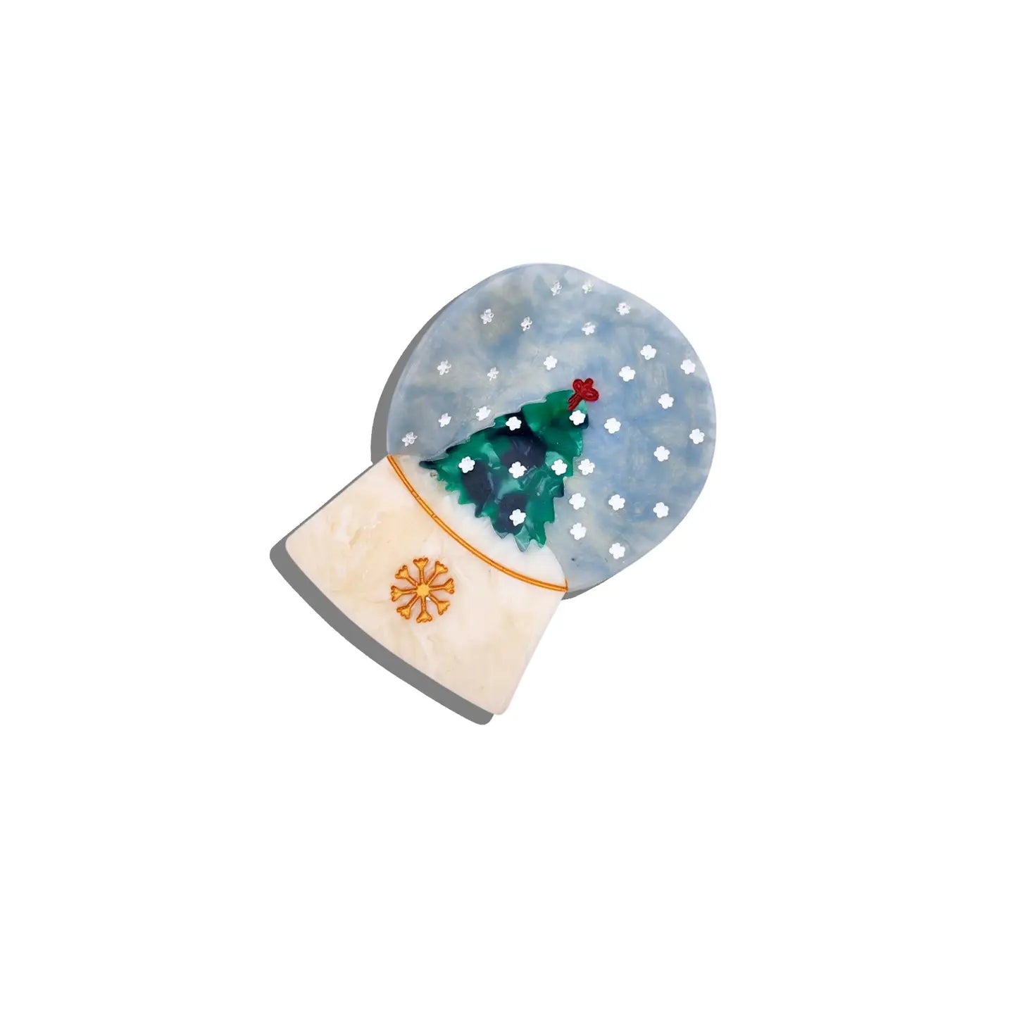 Solar Eclipse Snow Globe Claw Clip