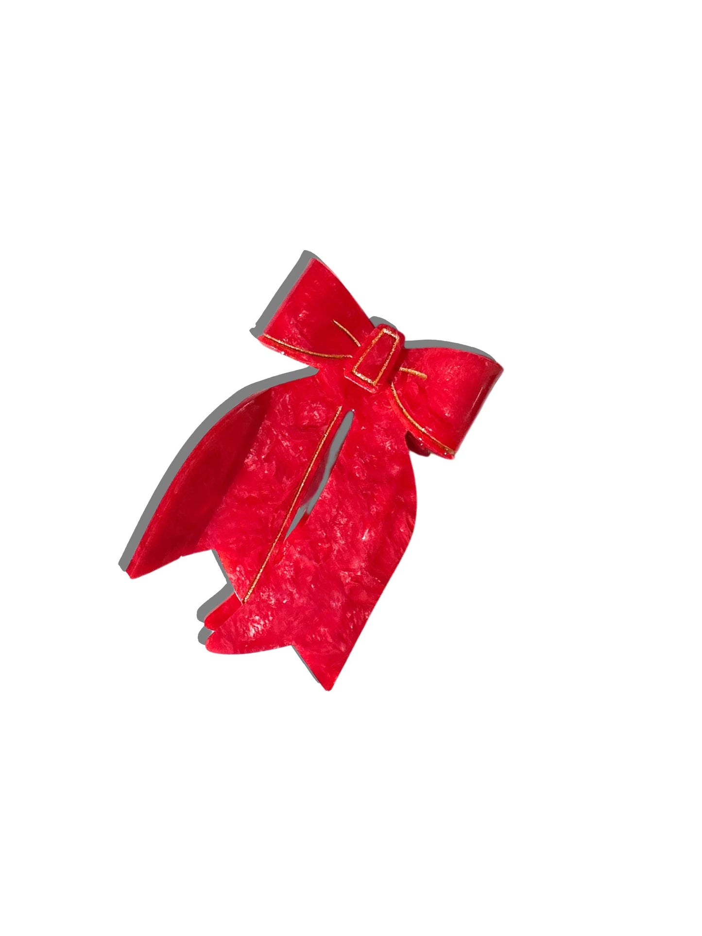 Solar Eclipse Red Bow Claw Clip
