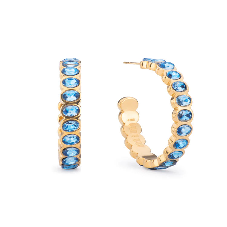 Bijoux De Mimi Sophie Turquoise Gold Chunky Earrings