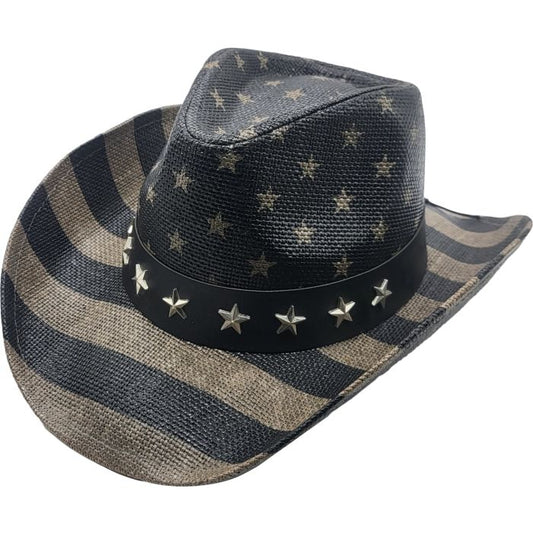 Dark USA Cowboy Hat