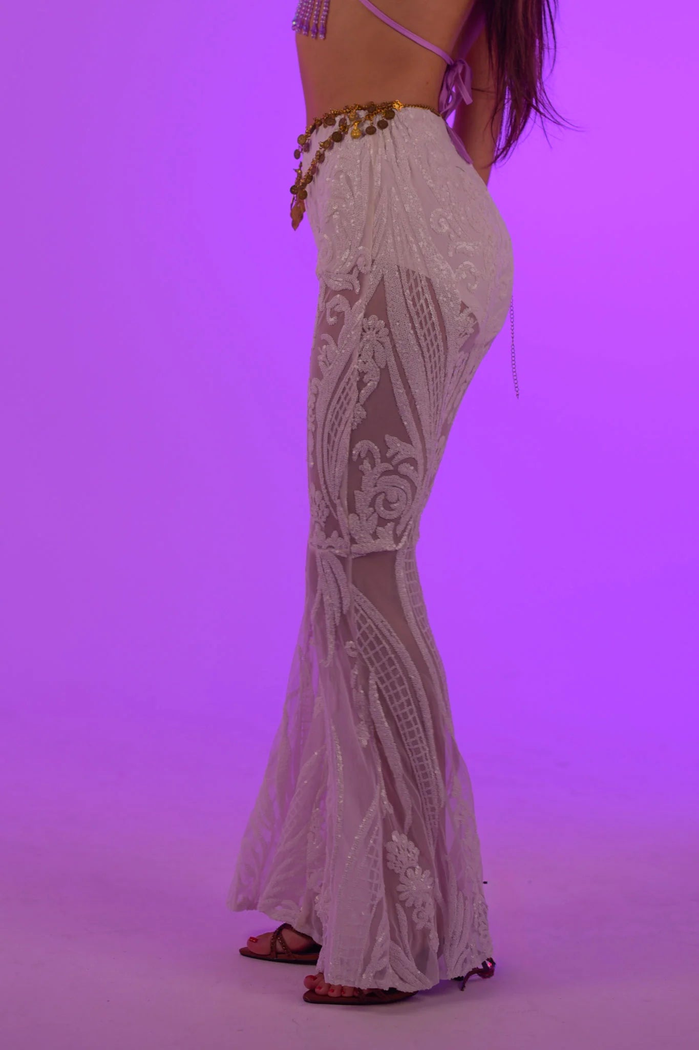 Swan White Flared Pants