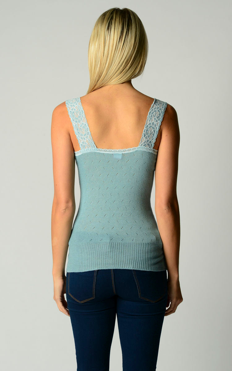 IN STORE ONLY - Palace London Wide Lace Wide Strap Camisole - MORE COLOURS AVAILABLE