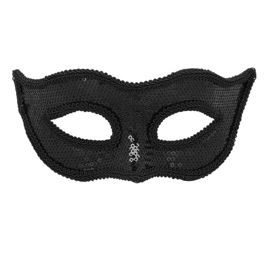 Black Sequin Venice Masquerade Mask