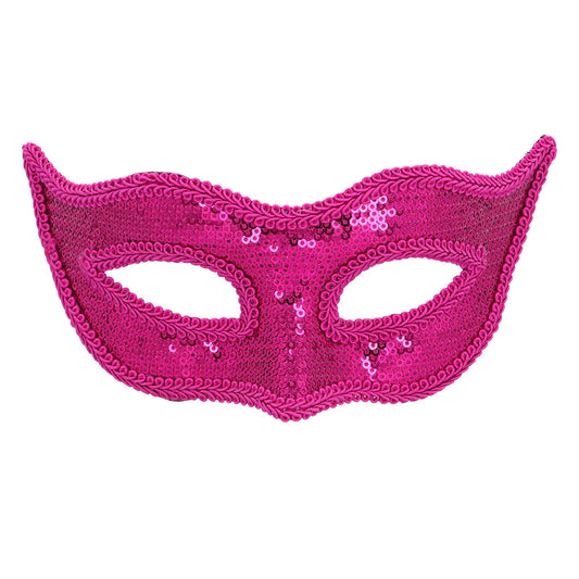 Hot Pink Sequin Venice Masquerade Mask