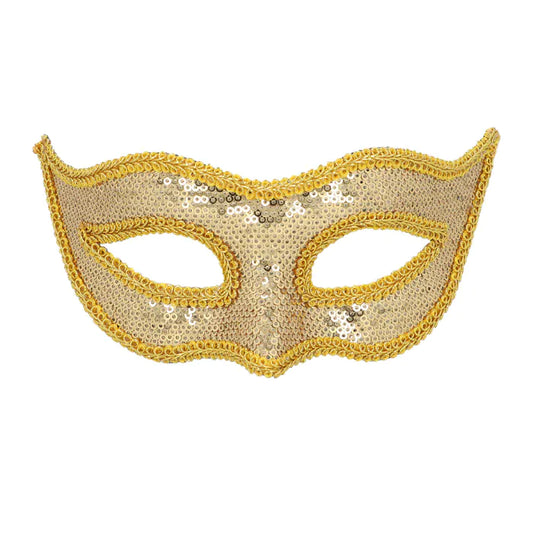 Gold Sequin Venice Masquerade Mask