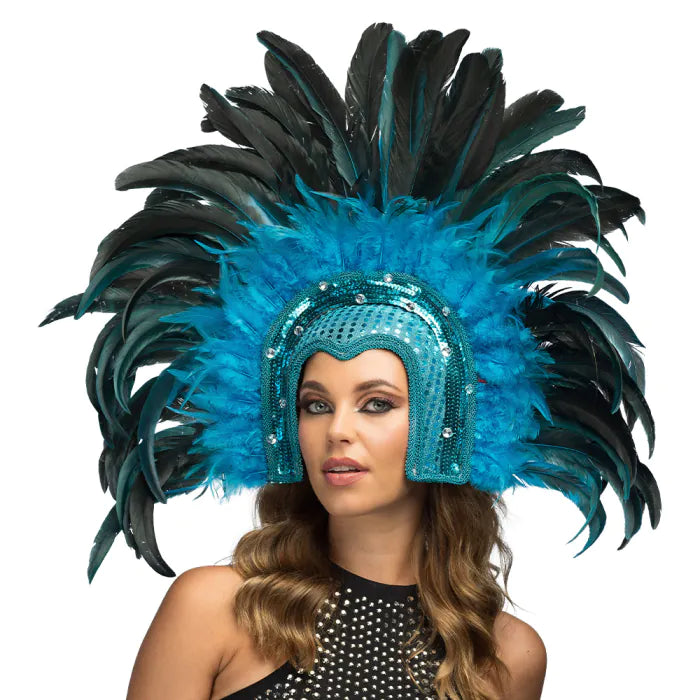 Turquoise Samba Headdress