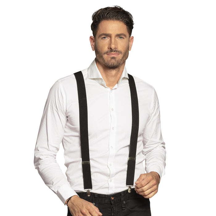 Black Basic Suspenders