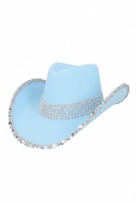 Light Blue Spark Cowboy Hat