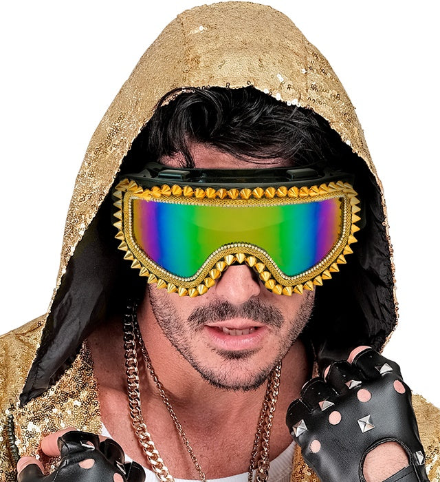 Gold Studded Apres Ski Party Goggles