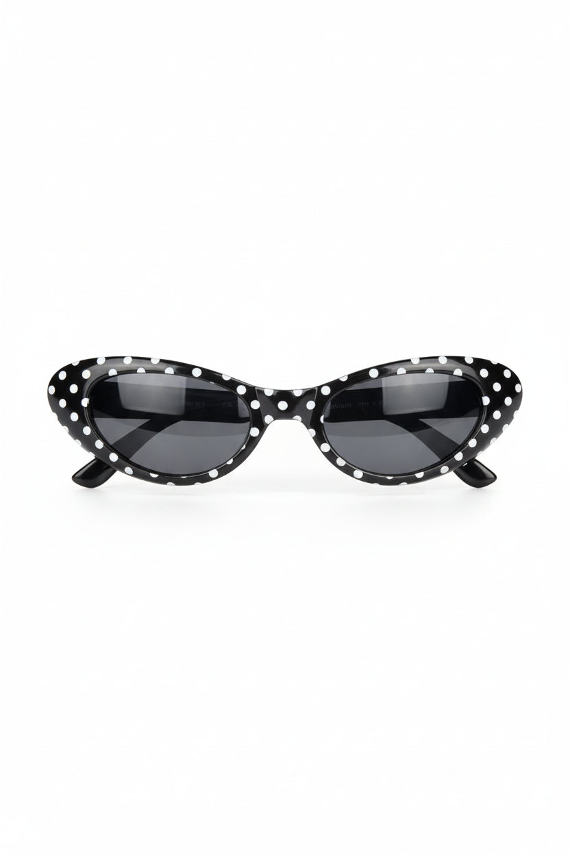 Sandy Grease Party Glasses - Black & White