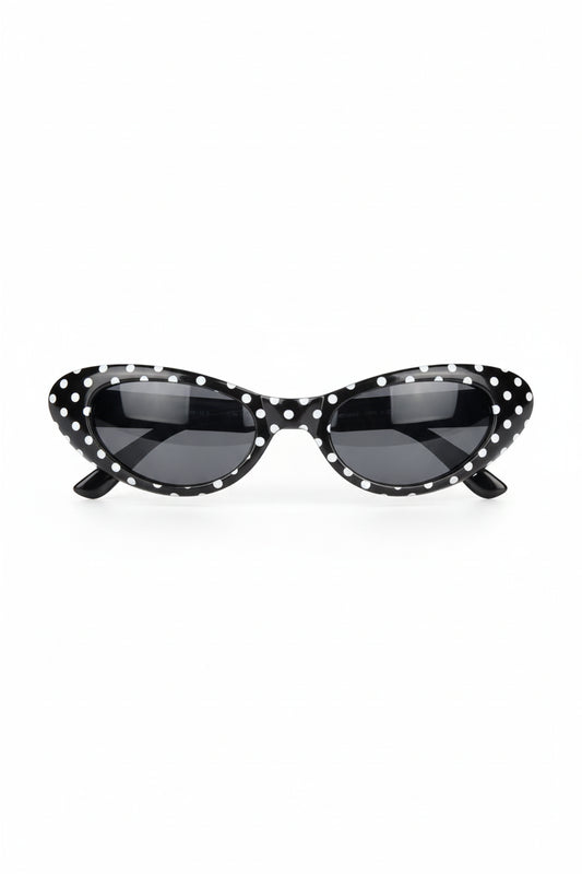 Sandy Grease Party Glasses - Black & White