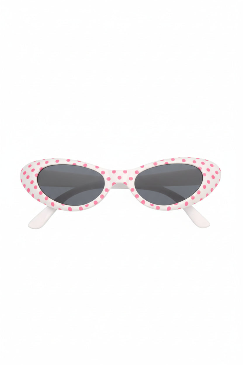 Sandy Grease Party Glasses - White & Pink