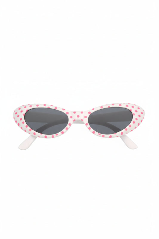 Sandy Grease Party Glasses - White & Pink