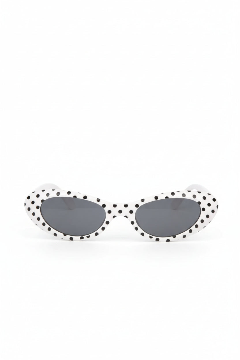 Sandy Grease Party Glasses - White & Black