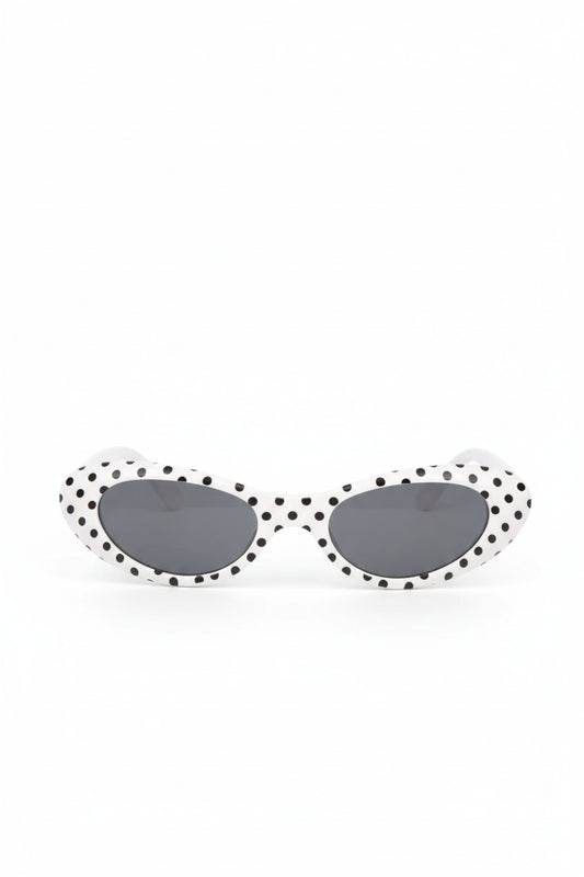 Sandy Grease Party Glasses - White & Black
