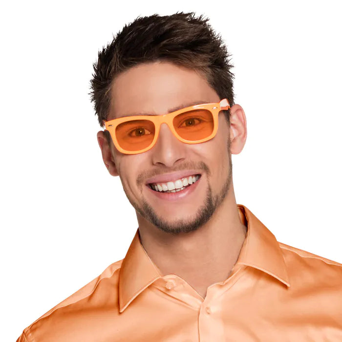 Neon Orange Party Glasses