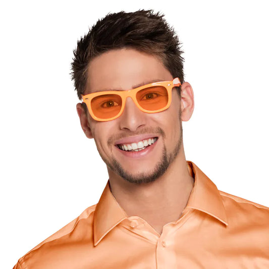 Neon Orange Party Glasses