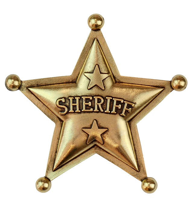 Gold Sheriff Star Badge