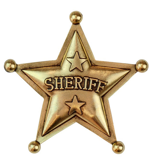 Gold Sheriff Star Badge
