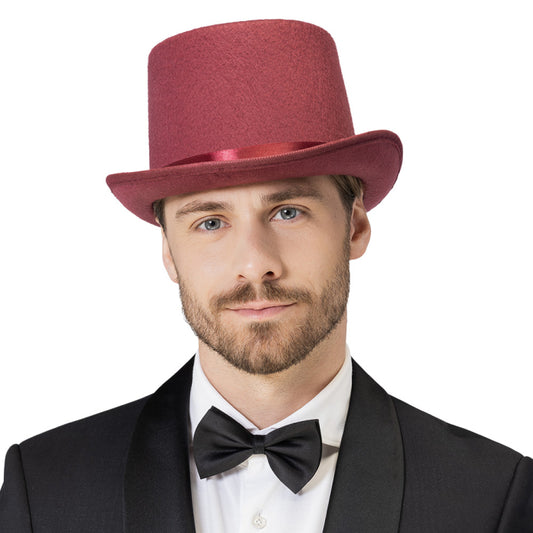 Burgundy Colin Top Hat