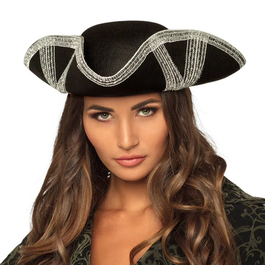 Royal Fortune Silver Pirate Hat